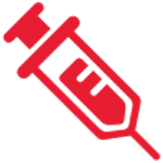 Flu shot syringe icon